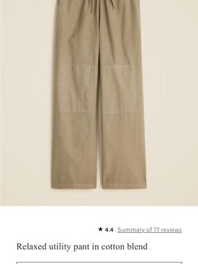 Relaxed Utility Cotton Blend Pants - Olive/Taupe